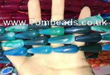 CAA2078 15.5 inches 10*30mm teardrop agate beads wholesale