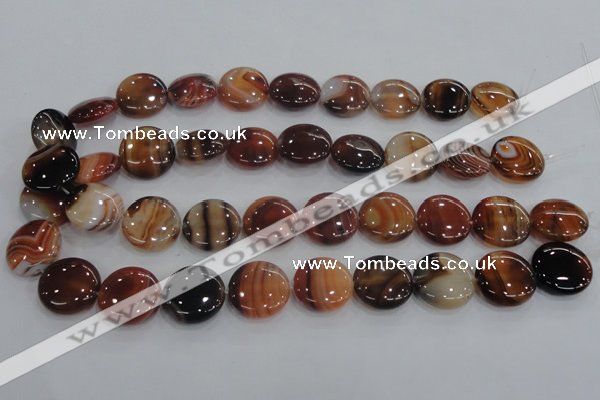 CAA209 15.5 inches 20mm flat round madagascar agate beads