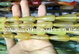 CAA2095 15.5 inches 10*30mm faceted teardrop agate beads