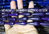 CAA2096 15.5 inches 10*30mm faceted teardrop agate beads