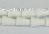 CAA21 15.5 inches 10*14mm bell white agate gemstone beads