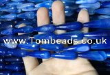 CAA2100 15.5 inches 10*30mm faceted teardrop agate beads