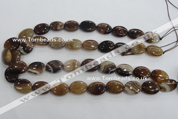 CAA212 15.5 inches 15*20mm oval madagascar agate beads