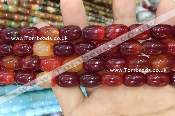 CAA2120 15.5 inches 10*14mm drum agate beads wholesale