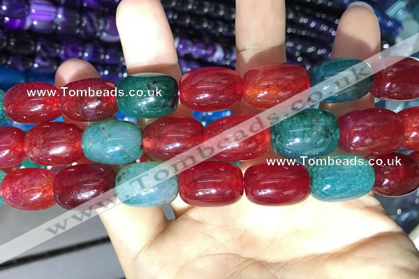 CAA2134 15.5 inches 13*18mm drum agate beads wholesale