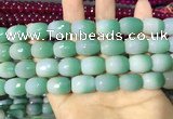 CAA2141 15.5 inches 12*16mm faceted drum agate beads wholesale