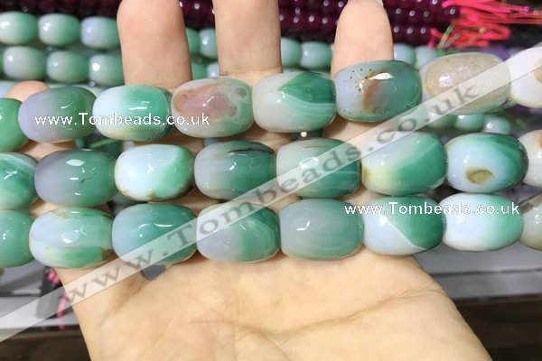 CAA2148 15.5 inches 13*18mm faceted drum agate beads wholesale