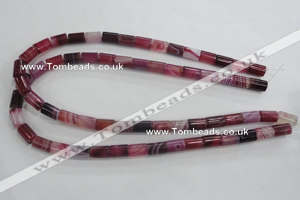 CAA215 15.5 inches 8*12mm column madagascar agate beads
