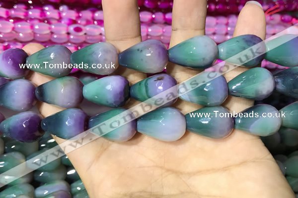 CAA2164 15.5 inches 15*20mm faceted teardrop agate beads