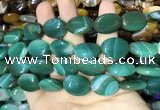 CAA2176 15.5 inches 15*20mm oval banded agate beads wholesale