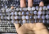 CAA2193 15.5 inches 10mm faceted round banded agate beads