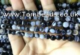CAA2198 15.5 inches 6mm faceted round banded agate beads