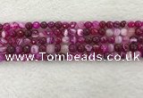 CAA2219 15.5 inches 6mm faceted round banded agate beads