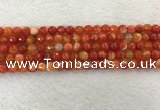 CAA2226 15.5 inches 6mm faceted round banded agate beads