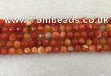 CAA2227 15.5 inches 8mm faceted round banded agate beads