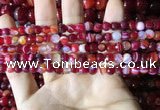 CAA2233 15.5 inches 6mm faceted round banded agate beads