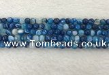 CAA2257 15.5 inches 6mm faceted round banded agate beads