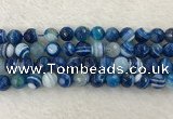 CAA2260 15.5 inches 12mm faceted round banded agate beads