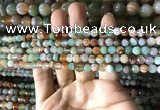 CAA2263 15.5 inches 4mm faceted round banded agate beads