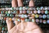 CAA2265 15.5 inches 8mm faceted round banded agate beads