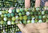 CAA2272 15.5 inches 8mm faceted round banded agate beads