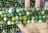 CAA2272 15.5 inches 8mm faceted round banded agate beads