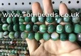 CAA2288 15.5 inches 10mm faceted round banded agate beads