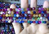 CAA2293 15.5 inches 6mm faceted round banded agate beads