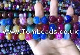 CAA2297 15.5 inches 14mm faceted round banded agate beads