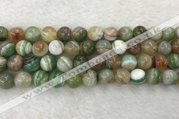 CAA2305 15.5 inches 14mm round banded agate gemstone beads