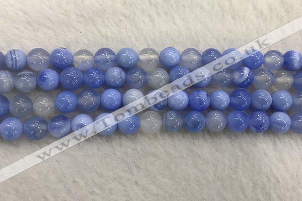 CAA2334 15.5 inches 10mm round banded agate gemstone beads