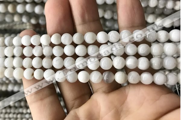 CAA2341 15.5 inches 6mm round white crazy lace agate beads wholesale