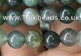 CAA2357 15.5 inches 6mm round moss agate beads wholesale