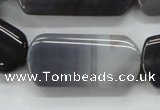 CAA238 15.5 inches 20*40mm rectangle grey line agate beads