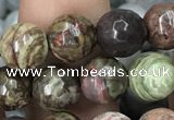 CAA2386 15.5 inches 8mm faceted round ocean agate beads wholesale