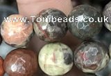 CAA2387 15.5 inches 10mm faceted round ocean agate beads wholesale