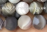 CAA2393 15.5 inches 8mm round matte Botswana agate beads wholesale
