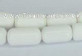 CAA24 15.5 inches 10*20mm cylinder white agate gemstone beads