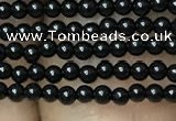 CAA2400 15.5 inches 2mm round black agate beads wholesale