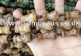 CAA2677 15.5 inches 15*23mm - 16*28mm vase-shaped tibetan agate dzi beads