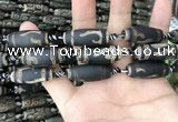 CAA2679 15.5 inches 12*30mm - 13*31mm rice tibetan agate dzi beads