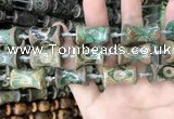 CAA2682 15.5 inches 15*18mm - 16*23mm bone tibetan agate dzi beads