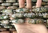 CAA2705 15.5 inches 14*38mm - 16*43mm rice tibetan agate dzi beads