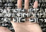 CAA2718 15.5 inches 14*38mm - 16*43mm rice tibetan agate dzi beads