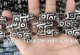 CAA2728 15.5 inches 10*28mm - 11*30mm rice tibetan agate dzi beads