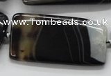 CAA274 15.5 inches 25*50mm rectangle black line agate beads