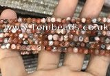 CAA2804 15 inches 4mm faceted round fire crackle agate beads wholesale