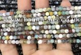 CAA2814 15 inches 4mm faceted round fire crackle agate beads wholesale