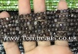 CAA2816 15 inches 4mm faceted round fire crackle agate beads wholesale