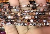 CAA2830 15 inches 4mm faceted round fire crackle agate beads wholesale